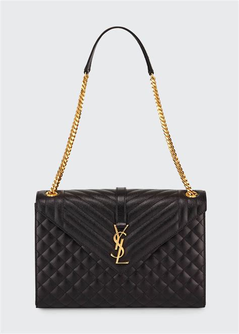 ysl v flap monogram|SAINT LAURENT Monogramme quilted textured .